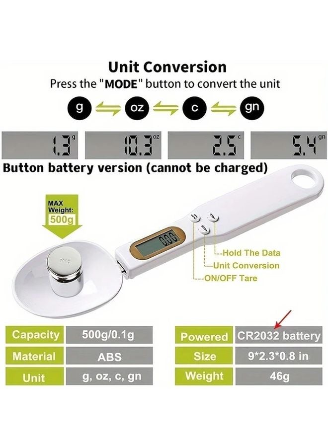 Digital Kitchen Scale 500g Capacity 0 1g Precision Black Color LCD Display Tare Function - Image 5